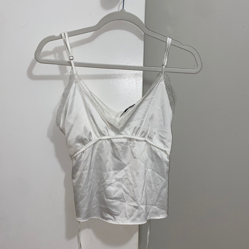 Zara White tie Cami